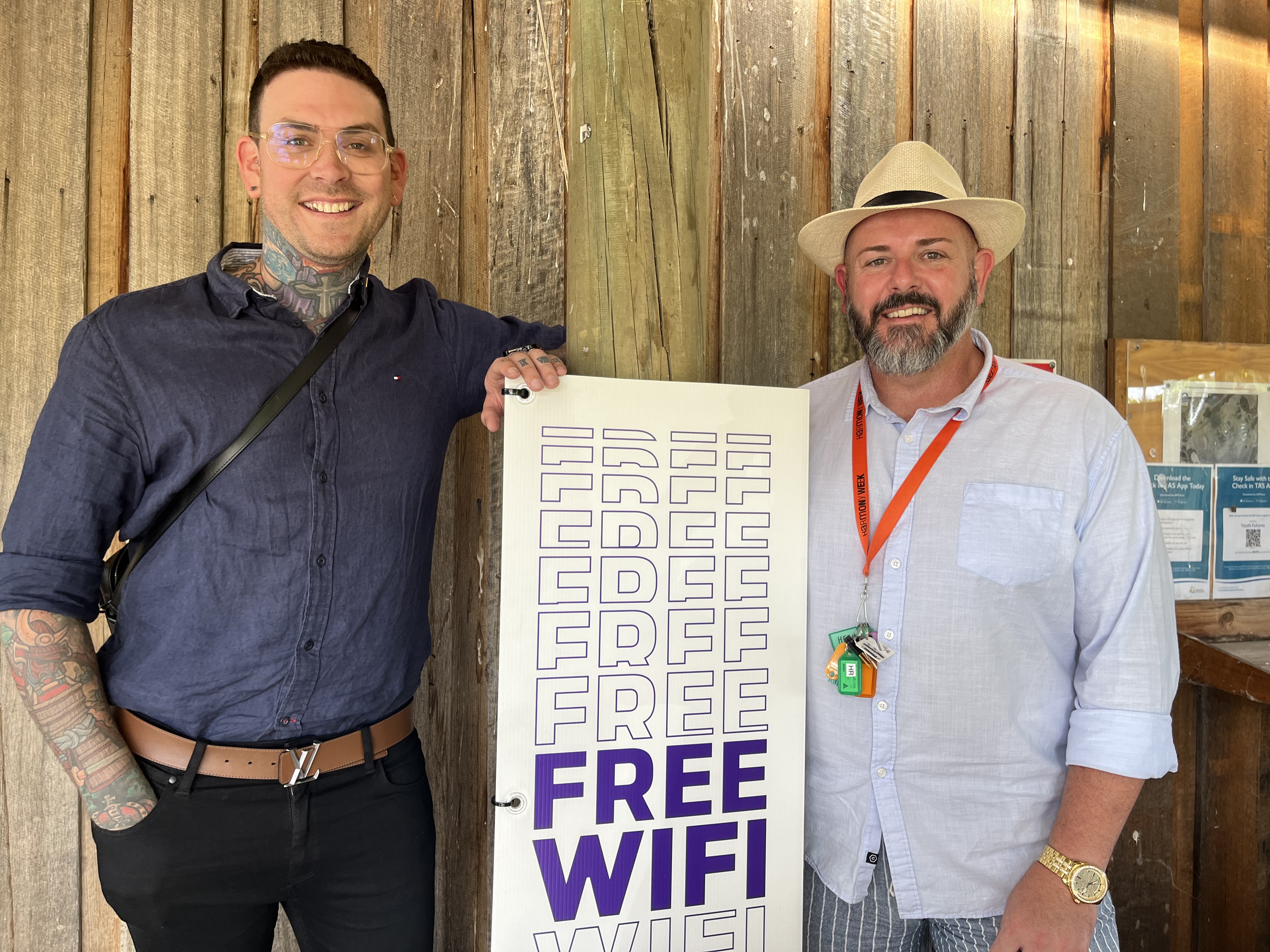 The City of Launceston Mayor Matthew Garwood, and Migrant Resource Centre Manager Mark Deverell attended the 'Community Garden Launch' event at Heritage Forest Community Garden, 23 February 2024.