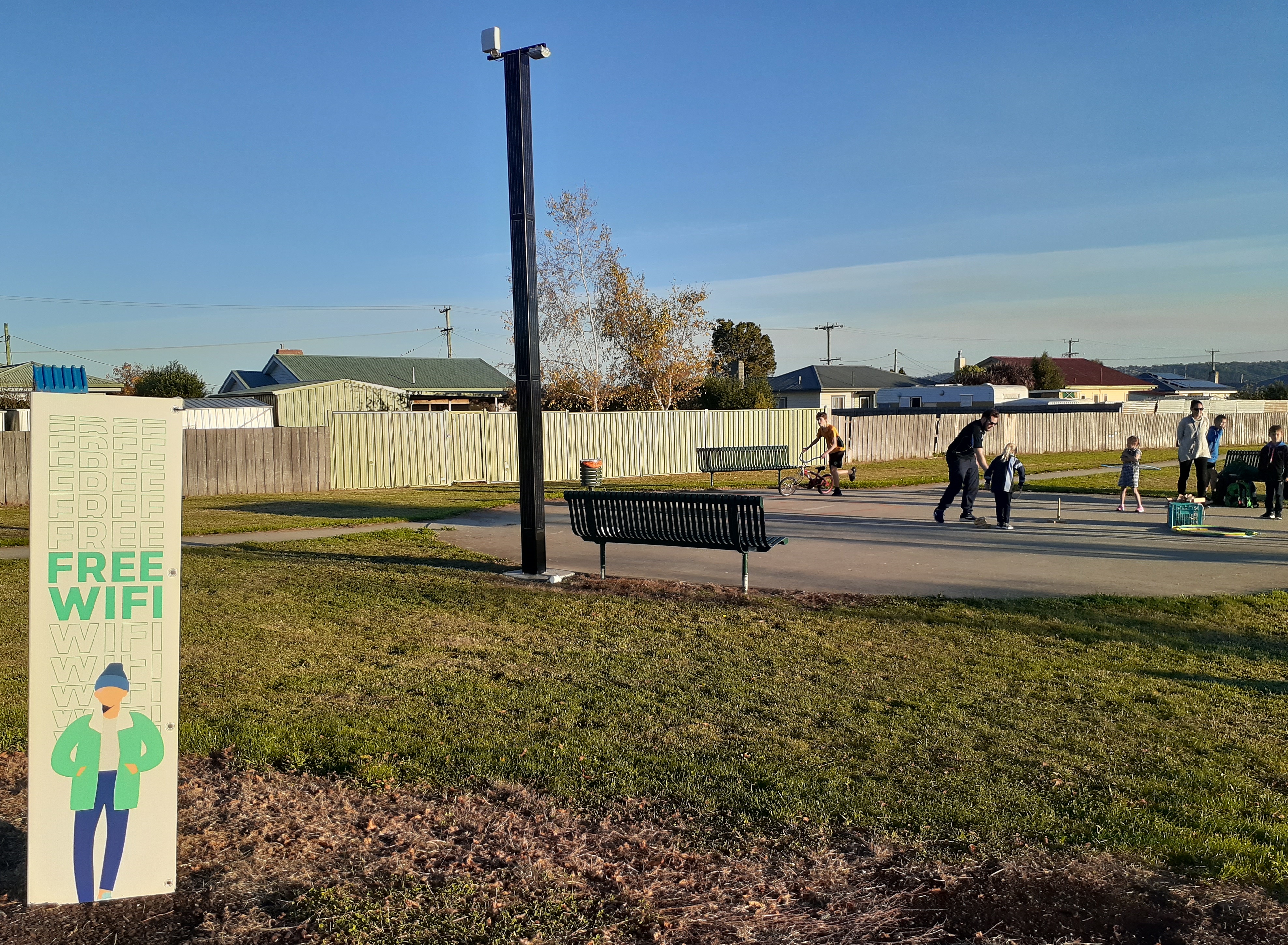 Torren's Street Park in Mayfield during an event called Peeps in the Park which was coordinated by the Northern Suburbs Community Centre, May 2021.