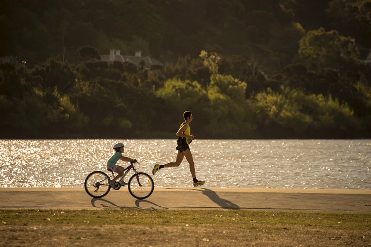Runner by the Tamar River Runner by the Tamar River